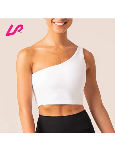 one shoulder sports bra